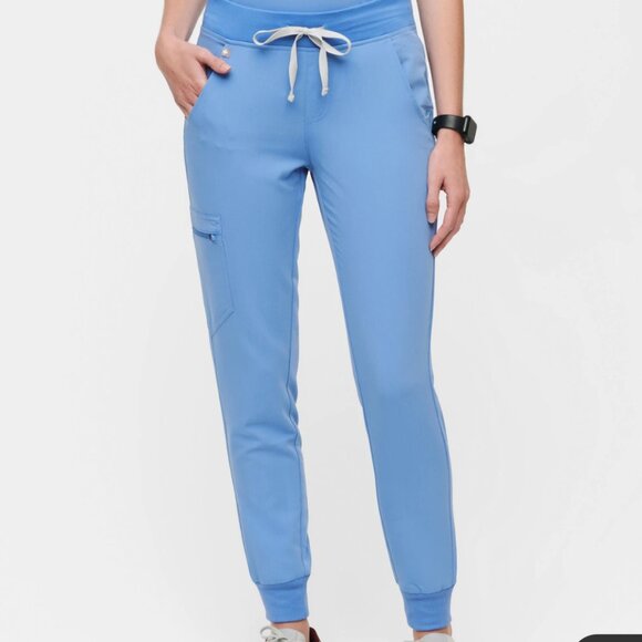 Figs Ceil Blue Scrub Pants Joggers Size Large Petite - Picture 1 of 14